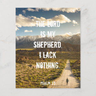 Psalm 23 LORD är min shepherd, Scripture Poster Flygblad