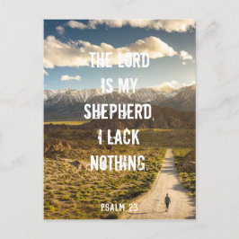 Psalm 23 LORD är min shepherd, Scripture Poster Vykort