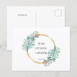 Psalm 23 LORD är min shepherd, Scripture Vykort