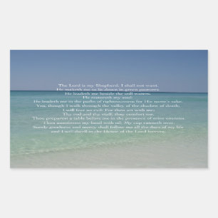 Psalm 23 lorden är min herde rektangulärt klistermärke