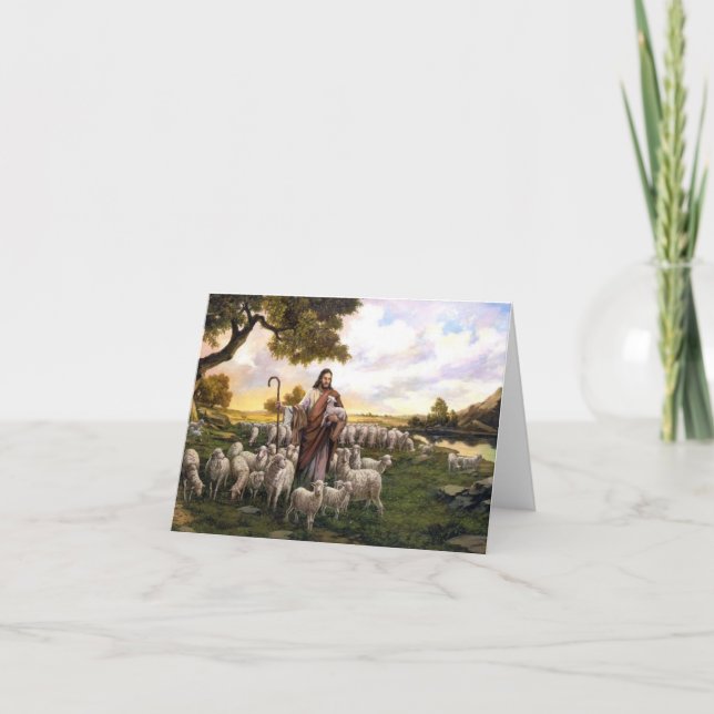 Psalm 23 lorden är mitt Shepard kort (Framsida)