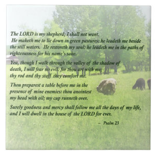 Psalm 23 lorden Vara My Valla Kakelplatta