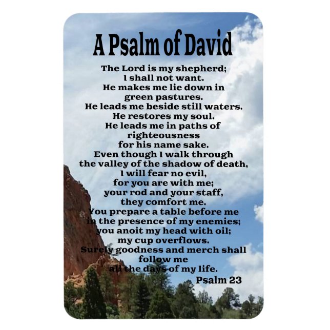 Psalm 23 magnet (Vertikal)