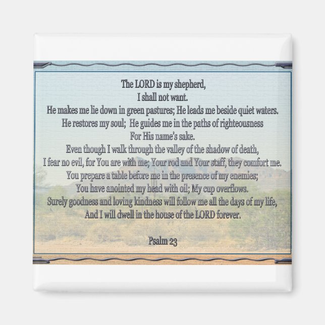 Psalm 23 magnet (Framsidan)