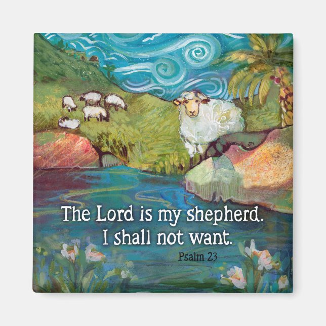 Psalm 23 Magnet, Herren är min Shepherd Magnet (Framsidan)
