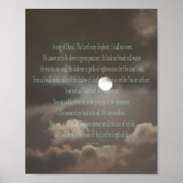 Psalm 23, Måne-utskrift, Värde Poster Pappert (pro