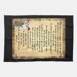 Psalm 23 med lamm kökshandduk