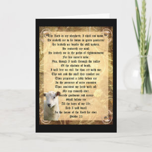 Psalm 23 med lamm kort
