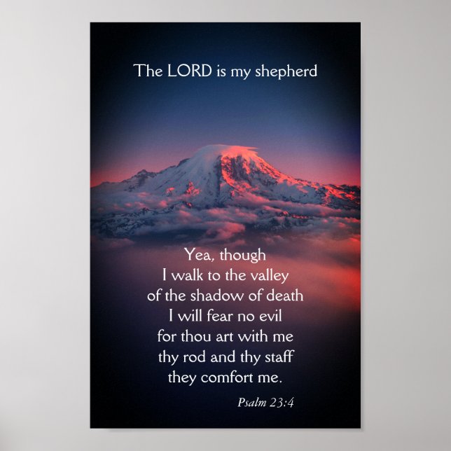 Psalm 23 med Mörk dal liggande Poster (Framsidan)