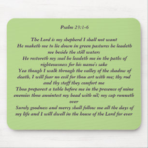 Psalm 23 Mousepad Musmatta