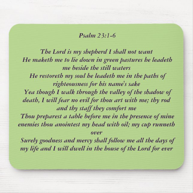 Psalm 23 Mousepad Musmatta (Framsidan)