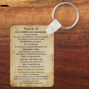 Psalm 23 {NHEB-version.} Nyckelring