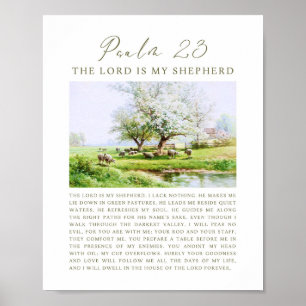 Psalm 23 NIV Herren är min herde Poster