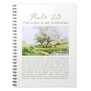 Psalm 23 NIV Herren är min Shepherd. Anteckningsbok