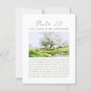 Psalm 23 NIV Herren är min Shepherd. Vykort