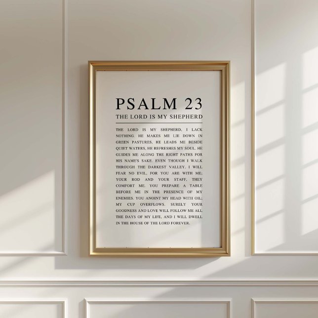 Psalm 23 NKJV Bible Herren är min herde Vykort (Skapare uppladdad)