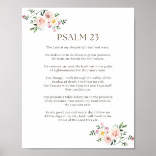 Psalm 23 NKJV Herren är min herde Poster