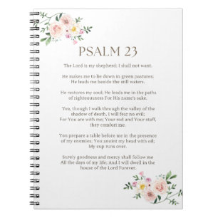 Psalm 23 NKJV Herren är min Shepherd Anteckningsbok
