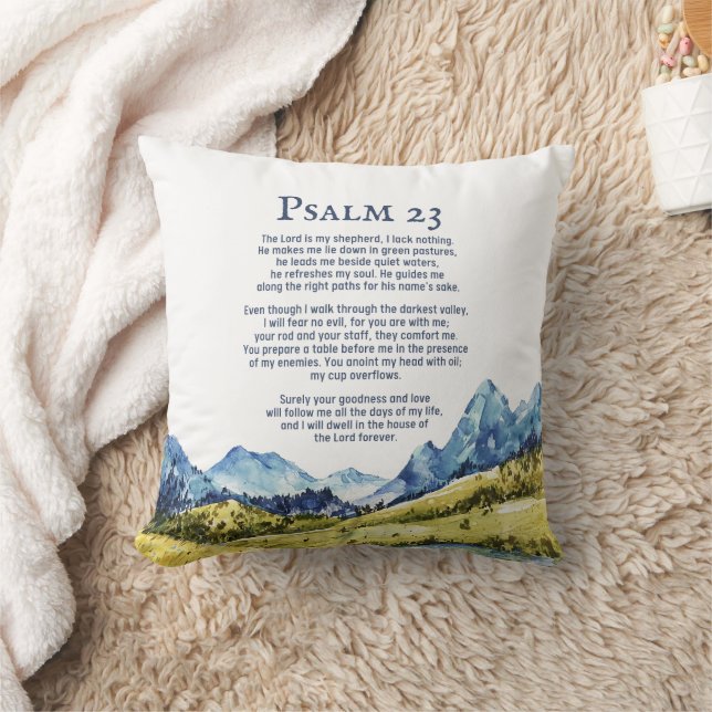 Psalm 23 NKJV Herren är min Shepherd Kudde (Filt)