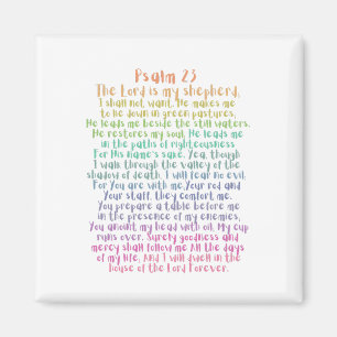 Psalm 23 NKJV Herren är min Shepherd Magnet