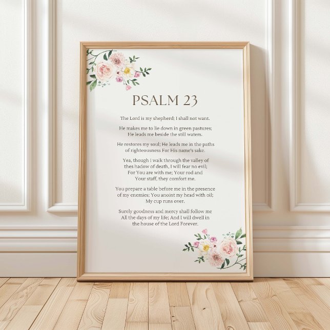 Psalm 23 NKJV Herren är min Shepherd Poster (Skapare uppladdad)
