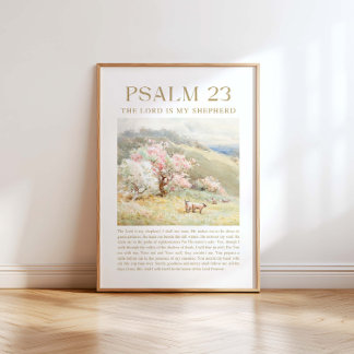 Psalm 23 NKJV Herren är min Shepherd Poster