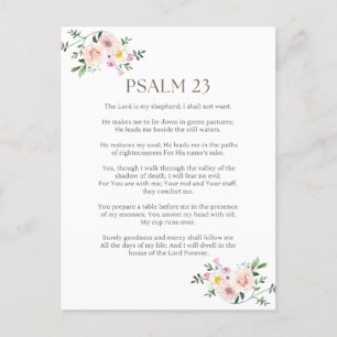 Psalm 23 NKJV Herren är min Shepherd Vykort