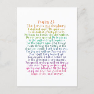 Psalm 23 NKJV Herren är min Shepherd Vykort