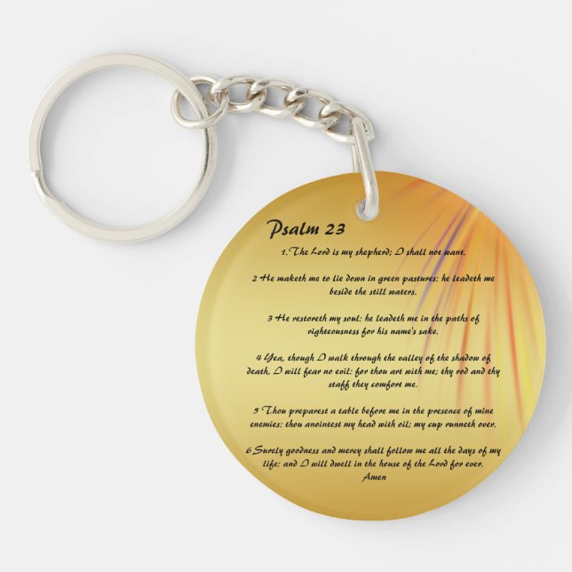Psalm 23-personligens nyckelkedja (Framsidan)