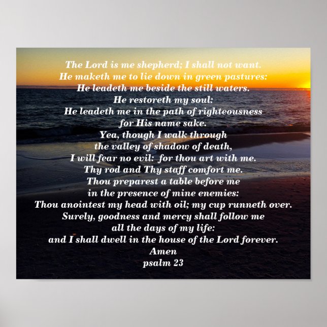 PSALM 23 POSTER (Framsidan)