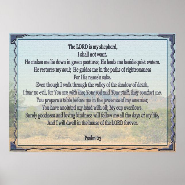 Psalm 23 poster (Framsidan)