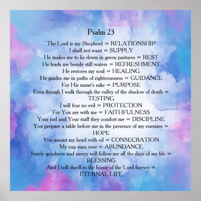 Psalm 23 poster (Framsidan)