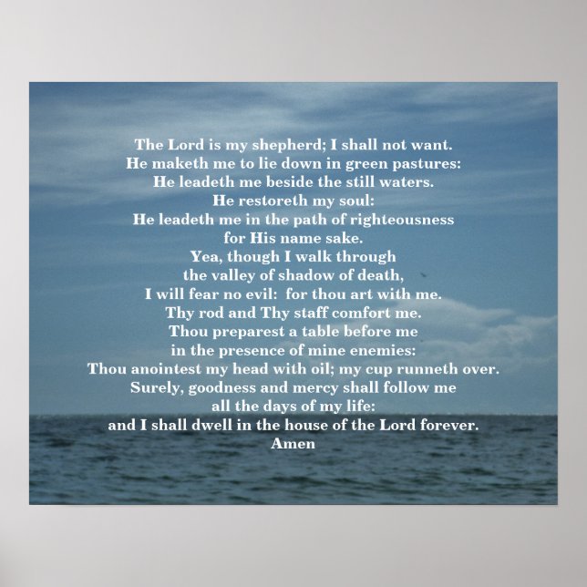 PSALM 23 POSTER (Framsidan)