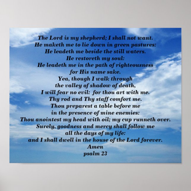 PSALM 23 POSTER (Framsidan)