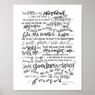 Psalm 23 poster   Herren är Min herde