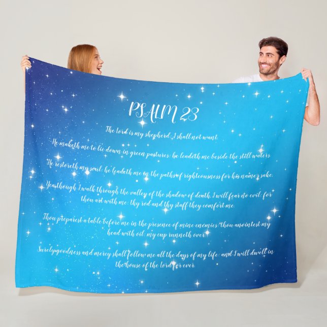 Psalm 23 Prayer Fleecefilt (På plats)