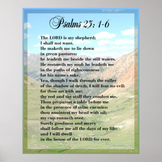 Psalm 23-ramtabell POSTER utskrift