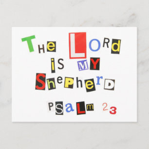 Psalm 23 Ransom Note Vykort
