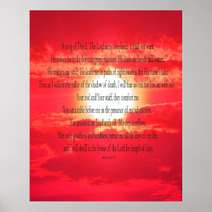 Psalm 23, Red Himlar, Value Poster Pappert (projek