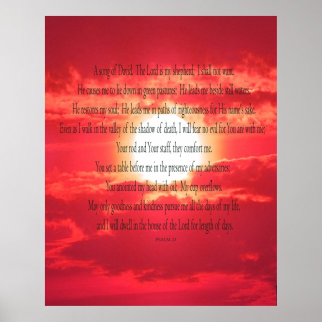 Psalm 23, Red Himlar, Value Poster Pappert (projek (Framsidan)