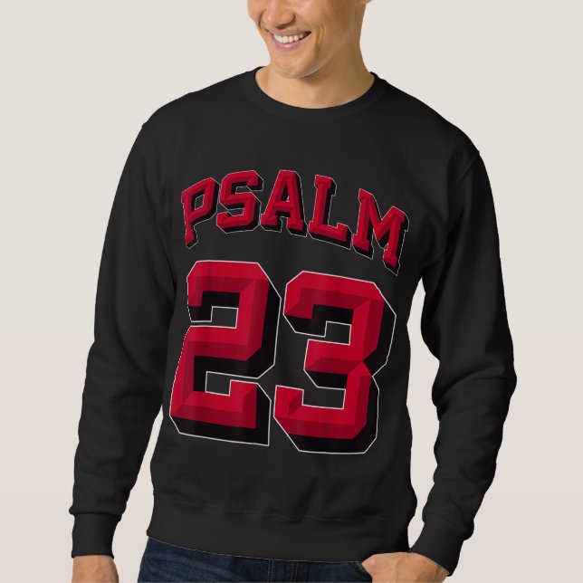 Psalm 23, Retro Sneakerhead, Christian Bible, Jesu Lång Ärmad Tröja (Framsida)