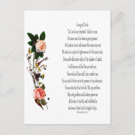 Psalm 23, Sång i David Postcard Helg Vykort
