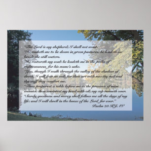 Psalm 23 Skriptutskrift Poster