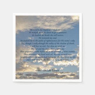 Psalm 23 Snygg kristen Bible Verse-Anpassningsbar Pappersservett