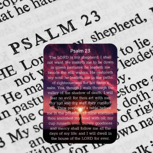Psalm 23 Solnedgång Träd Magnet (Skapare uppladdad)
