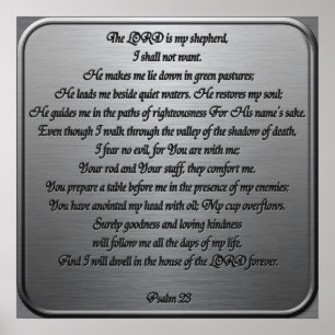 Psalm 23 - Stål Poster