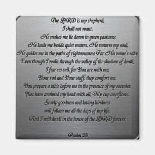 Psalm 23 - Stålsätta Magnet