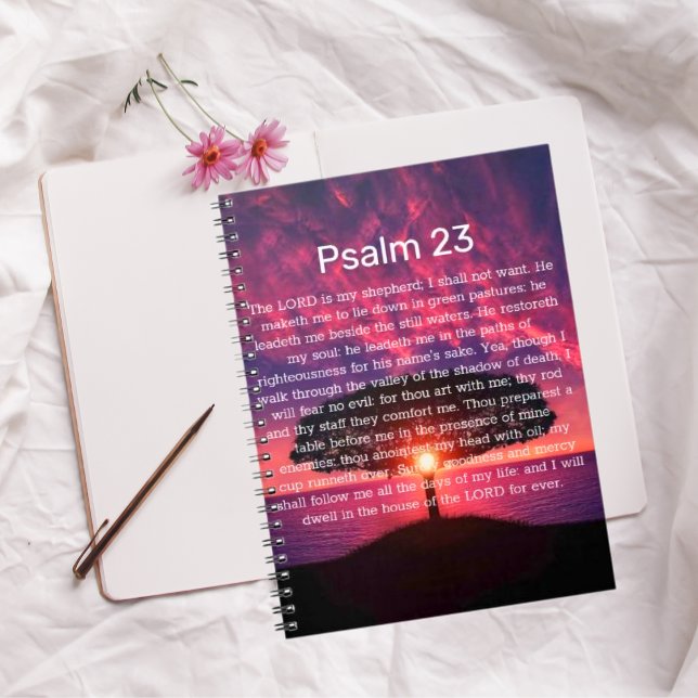 Psalm 23 Styrka | Solnedgång Anteckningsbok (Skapare uppladdad)