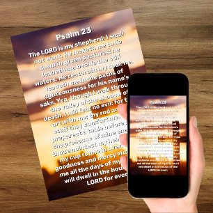 Psalm 23 Sun Cross Firande av Livets Begravning Inbjudningar
