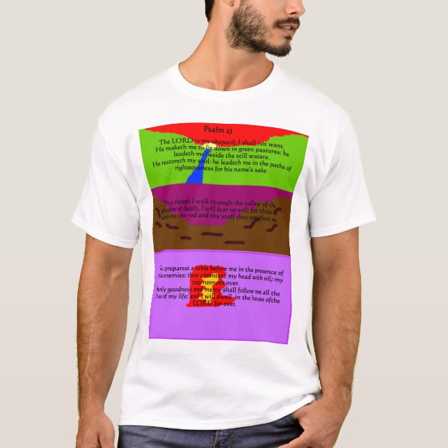 Psalm 23 tee shirt (Framsida)